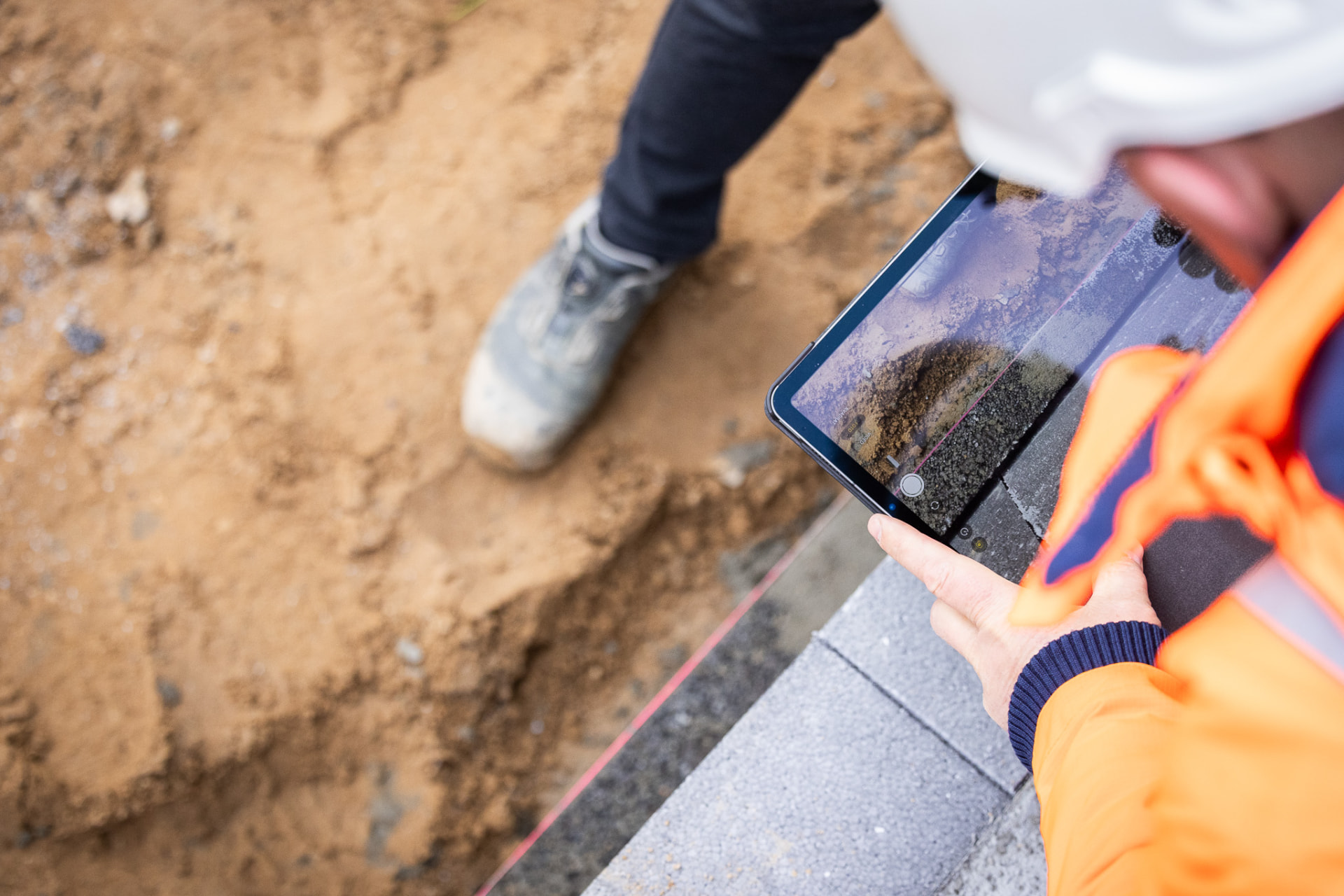 Byggepladsdokumentation på tablet