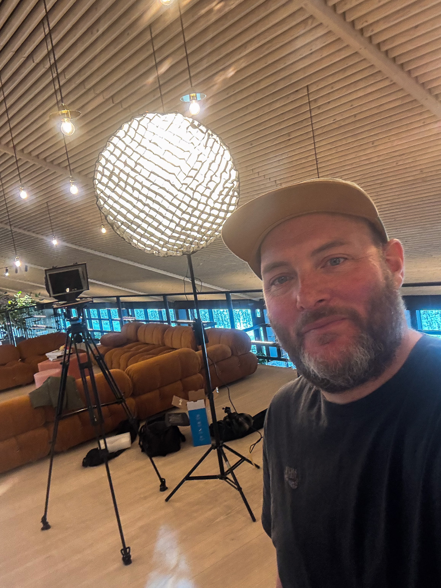 Nikolaj Holck på produktionslokation